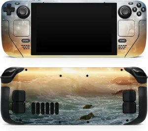 Compatible with Steam Deck - PC Skin Decal Protective Scratch Resistant Vinyl Wrap Gaming Cover - Majestic Sky on Crashing Waves