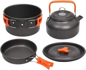 Cook Aluminum Kitchen Set Camping Pot Kit Kettle Travel Mountaineering Picnic BBQ Cutlery Equipment