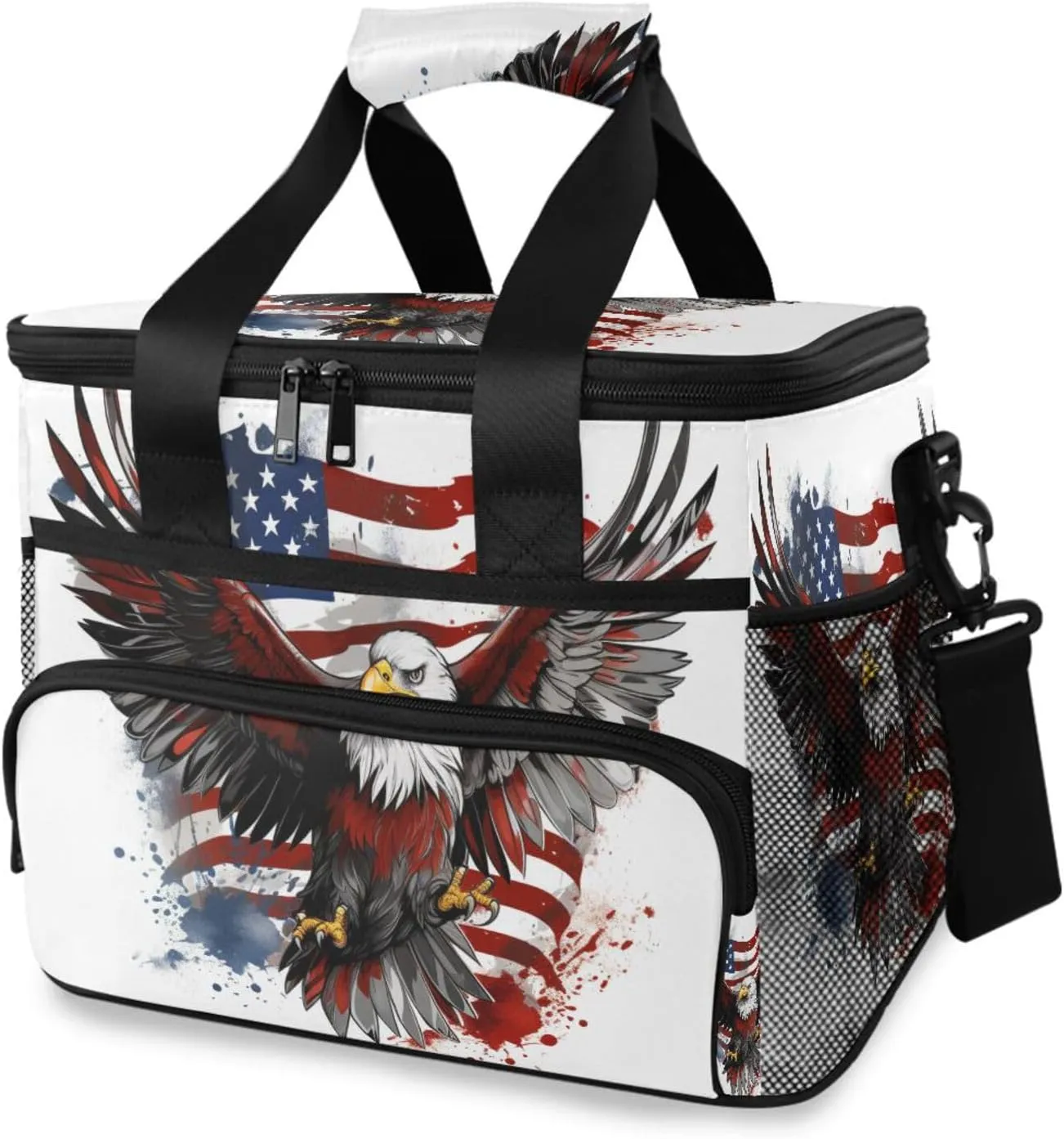 Cooler Bag Insulated Picnic Bag Large Lunch Box Reusable Tote Bag Soft Sided Portable Beach Cooler Grocery Camping