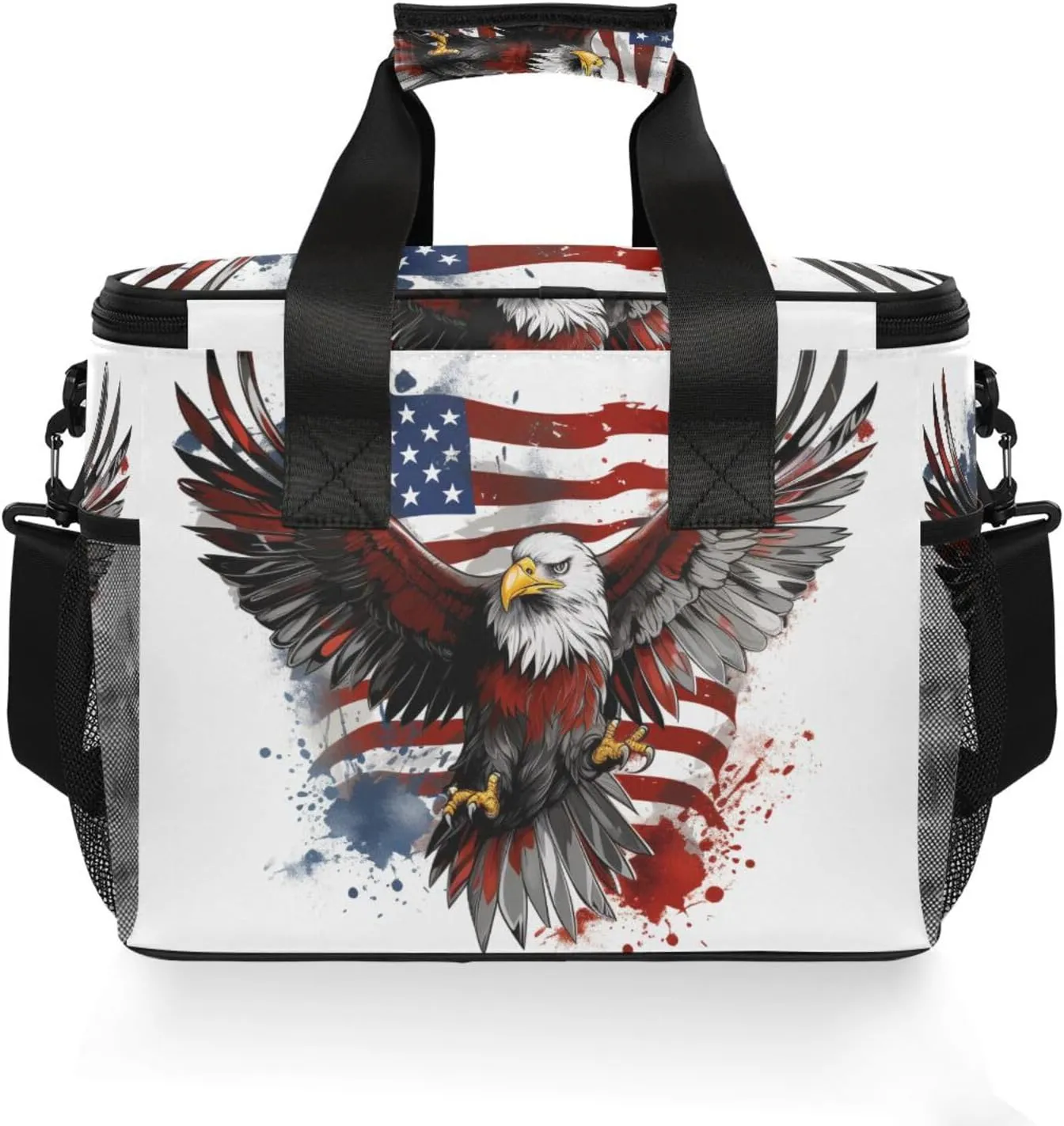 Cooler Bag Insulated Picnic Bag Large Lunch Box Reusable Tote Bag Soft Sided Portable Beach Cooler Grocery Camping