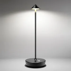 Cordless Table Lamps Rechargeable, 6000mAh Battery Operated LED Desk Lamp Outdoor Waterproof Portable Touch Dimmable Table Night Light for Patio Restaurant Dining Home Black
