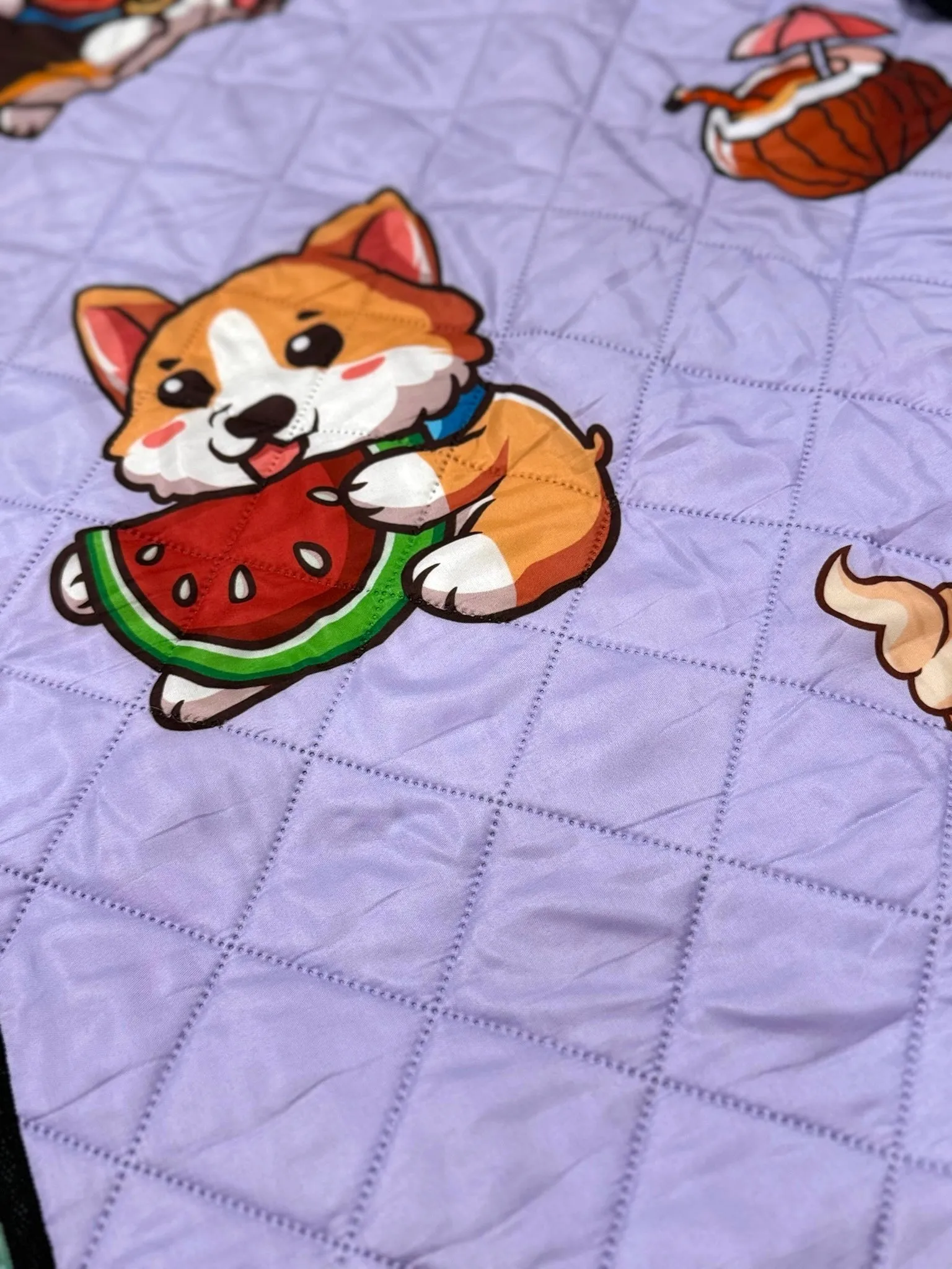 Corgi Picnic/Beach Blanket (Lavender)