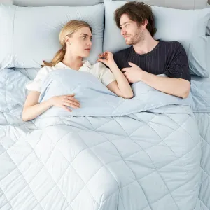 Cozy Bliss Cooling Blanket for Hot Sleepers, Q-Max 0.4 Cooling Comfort King Size, Cold Blankets for Night Sweats Sleeping, Ultra-Cool Lightweight Breathable Summer Blanket for Bed