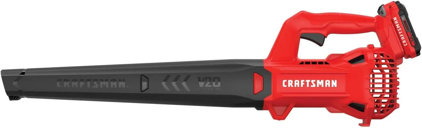 CRAFTSMAN 20V MAX Cordless Leaf Blower Kit with Battery & Charger Included (CMCBL710D1) Red