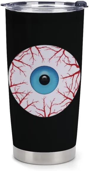 Creepy Bloodshot Eyeball Simple Insulated Tumbler Leakproof Travel Coffee Mug Safe Car Cups 600ml
