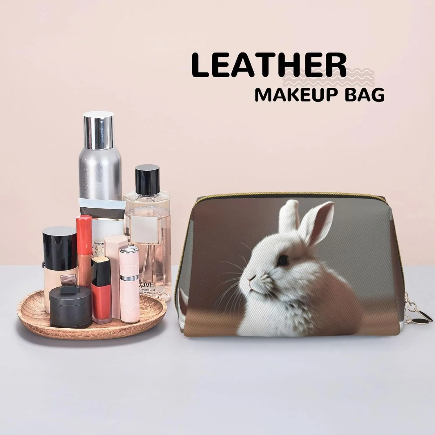 Cry White Rabbit Travel-Ready Toiletry Bag, Compact Makeup Organizer For Women