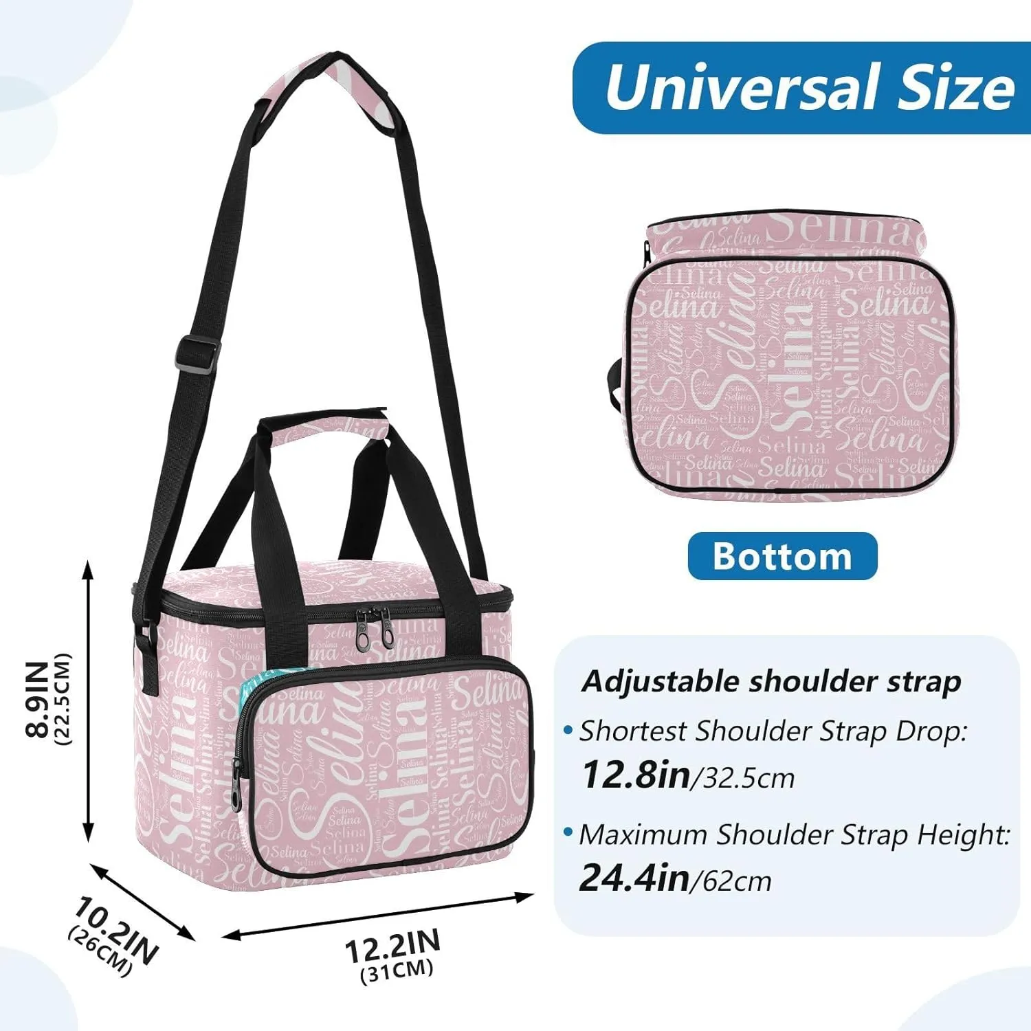 Custom Cooler Bag Personalized Leakproof Cooler Tote Bag Organizer Insulated 24 Cans Camping Coolers