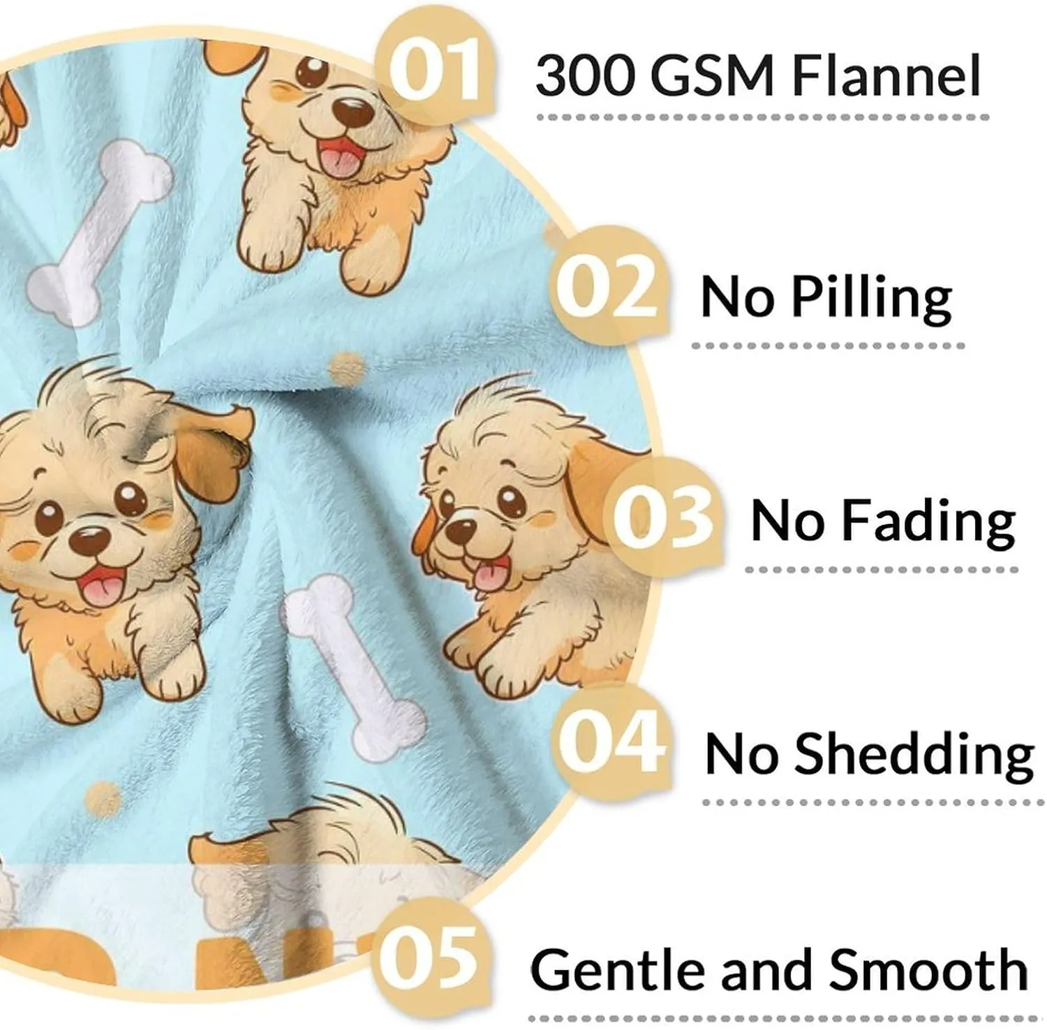 Custom Golden Retrievers Blanket Gift - 40x50 Inches Cute Blankets for Girls & Boys - Blue Soft Fuzzy Throw for Couch, Sofa