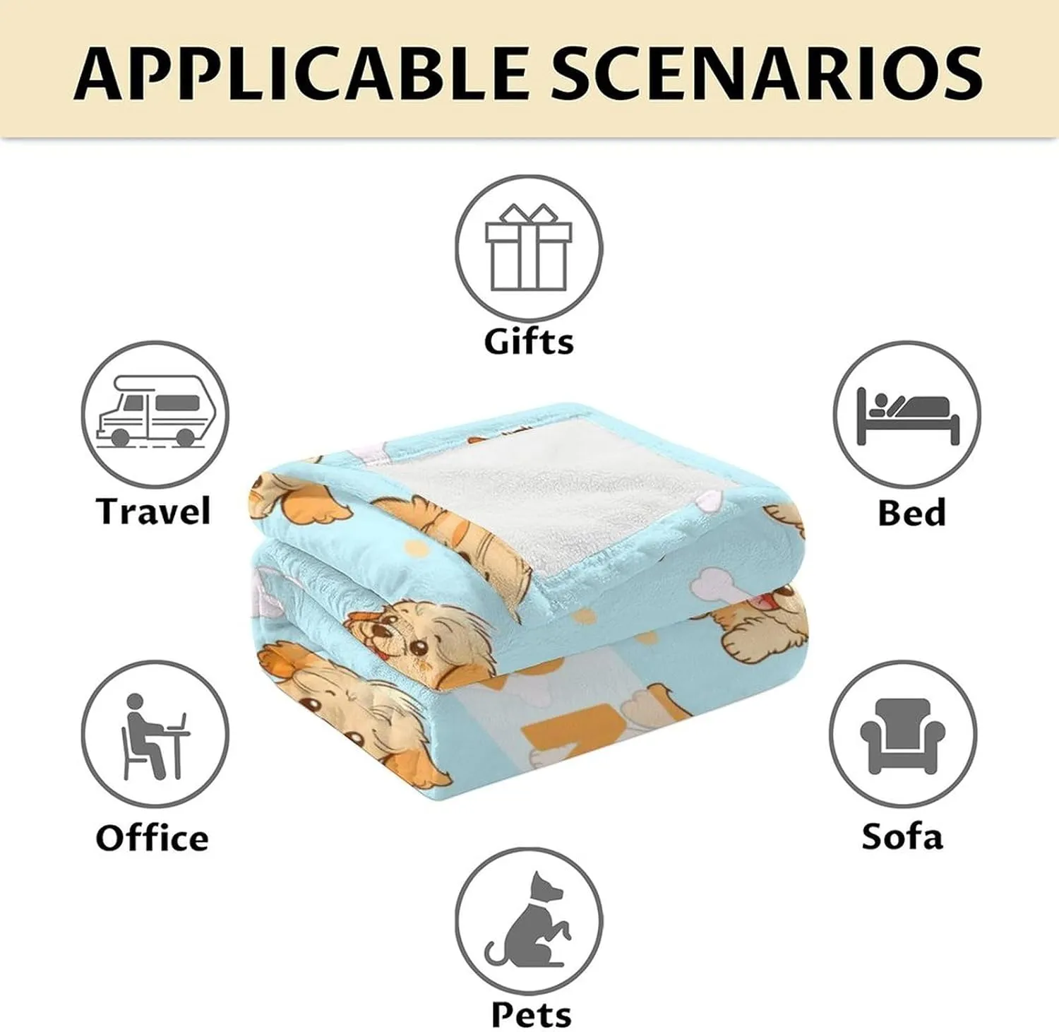 Custom Golden Retrievers Blanket Gift - 40x50 Inches Cute Blankets for Girls & Boys - Blue Soft Fuzzy Throw for Couch, Sofa