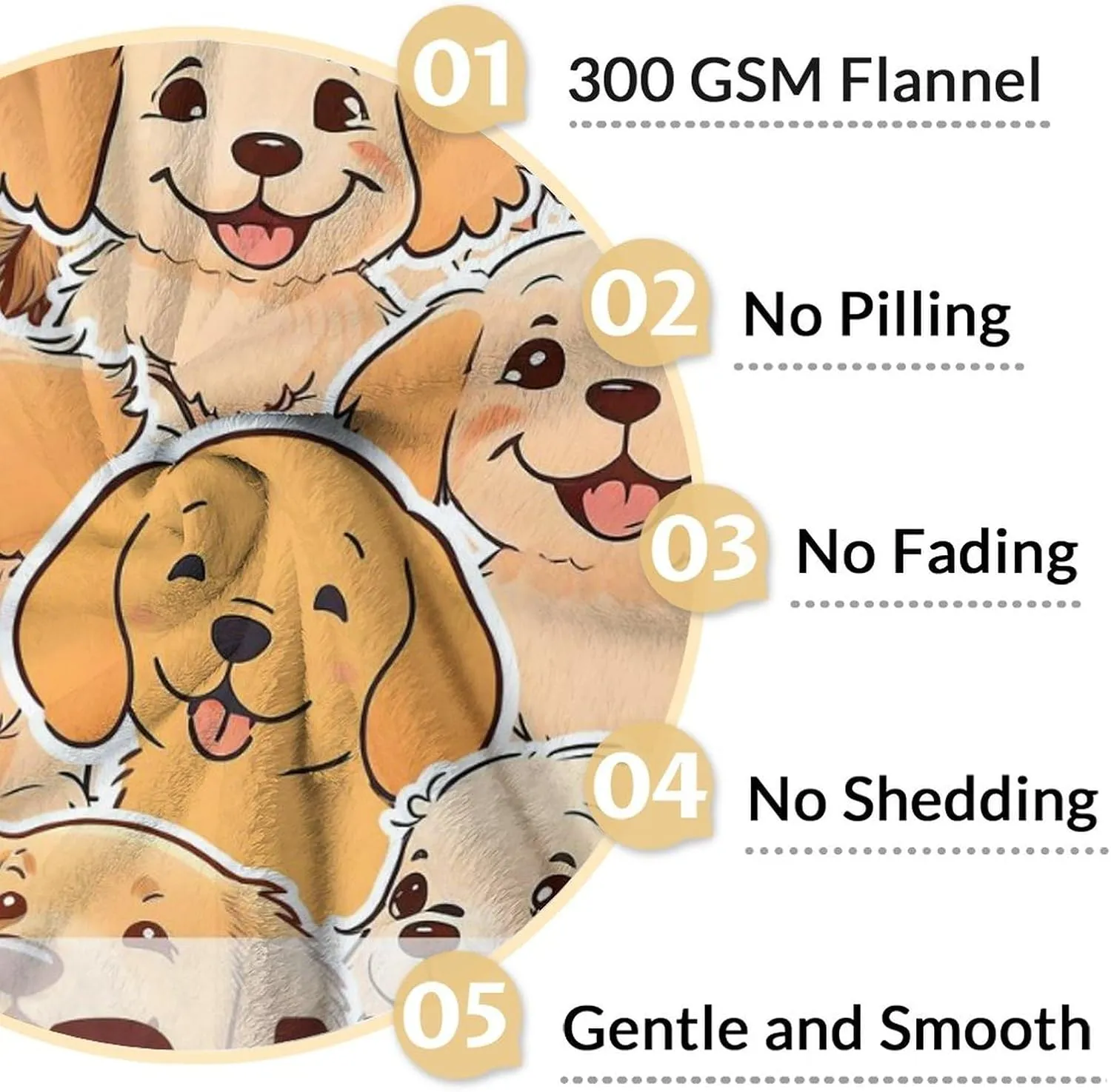 Custom Golden Retrievers Blanket Gift - 40x50 Inches Cute Blankets for Girls & Boys - Orange Soft Fuzzy Throw for Couch, Sofa