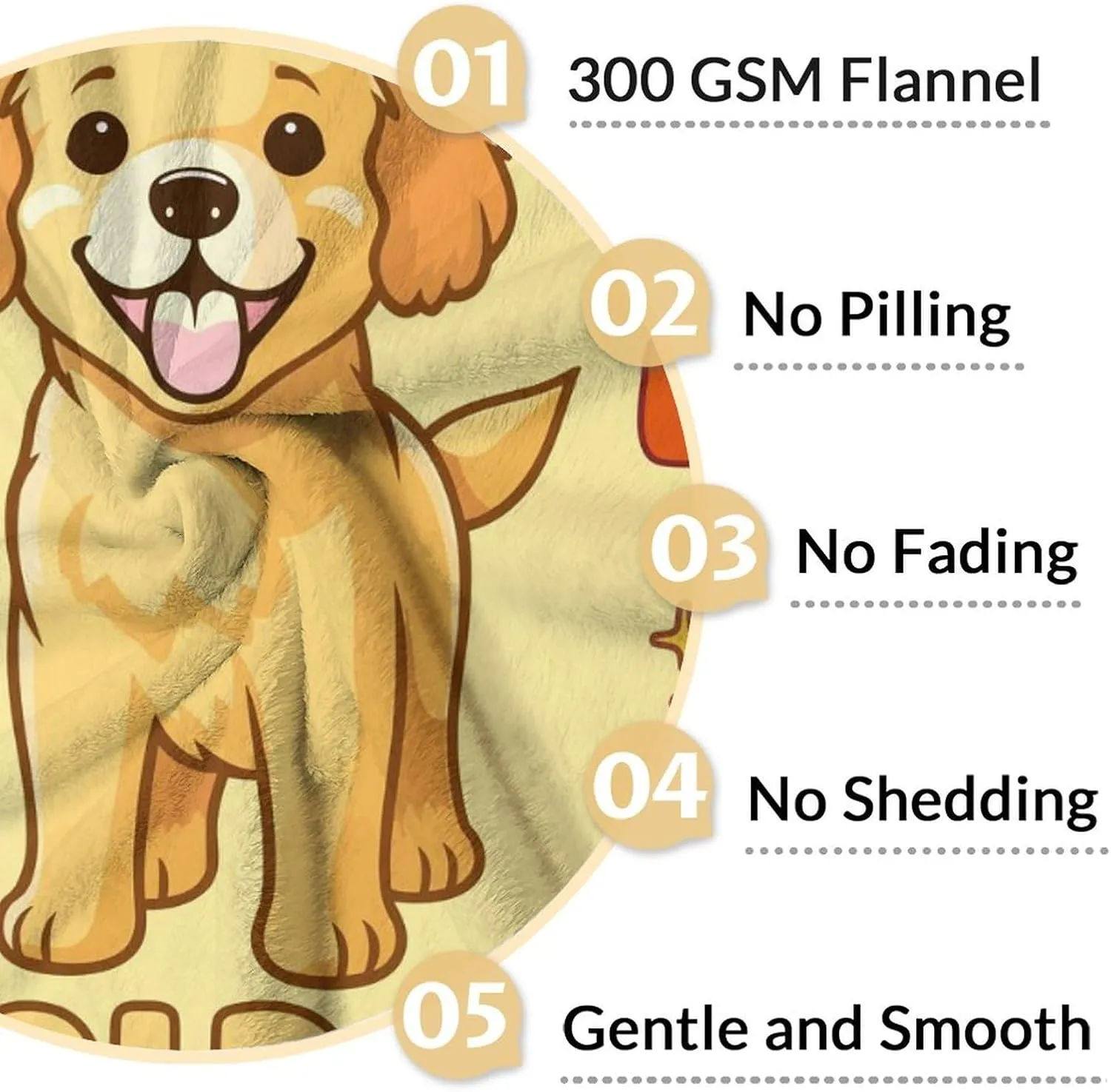 Custom Golden Retrievers Blanket Gift - 40x50 Inches Cute Blankets for Girls & Boys - Yellow Soft Fuzzy Throw for Couch, Sofa
