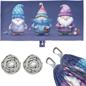 Cute Gnomes Purple Camping Hammock, 330 lbs with 2 Tree Straps, Carry Bag, Single Portable Hammock for Outdoor/Indoor, Hiking, Beach, Backpacking, Travel