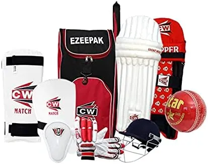 CW Rapid Right Handed Cricket Set Nets Practice & Training Batting Kit with All Accessories Protector Guard & Gloves with Duffle Backpack Sports Cricket Kit Bag Size 5 Boys Cricket Kit Without Bat