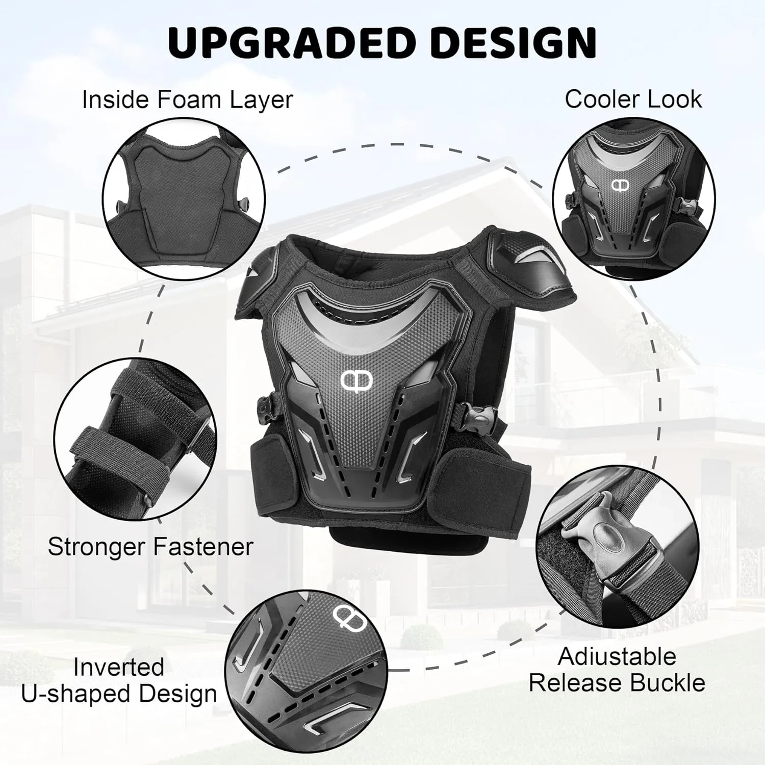 DA - Off Road Bicycle Equipment, Youth Motorcycle Riding Protective Equipment, Off-Road Motorcycle Armor Set, Boys and Girls, Mountain Bike Riding Chest Protector
