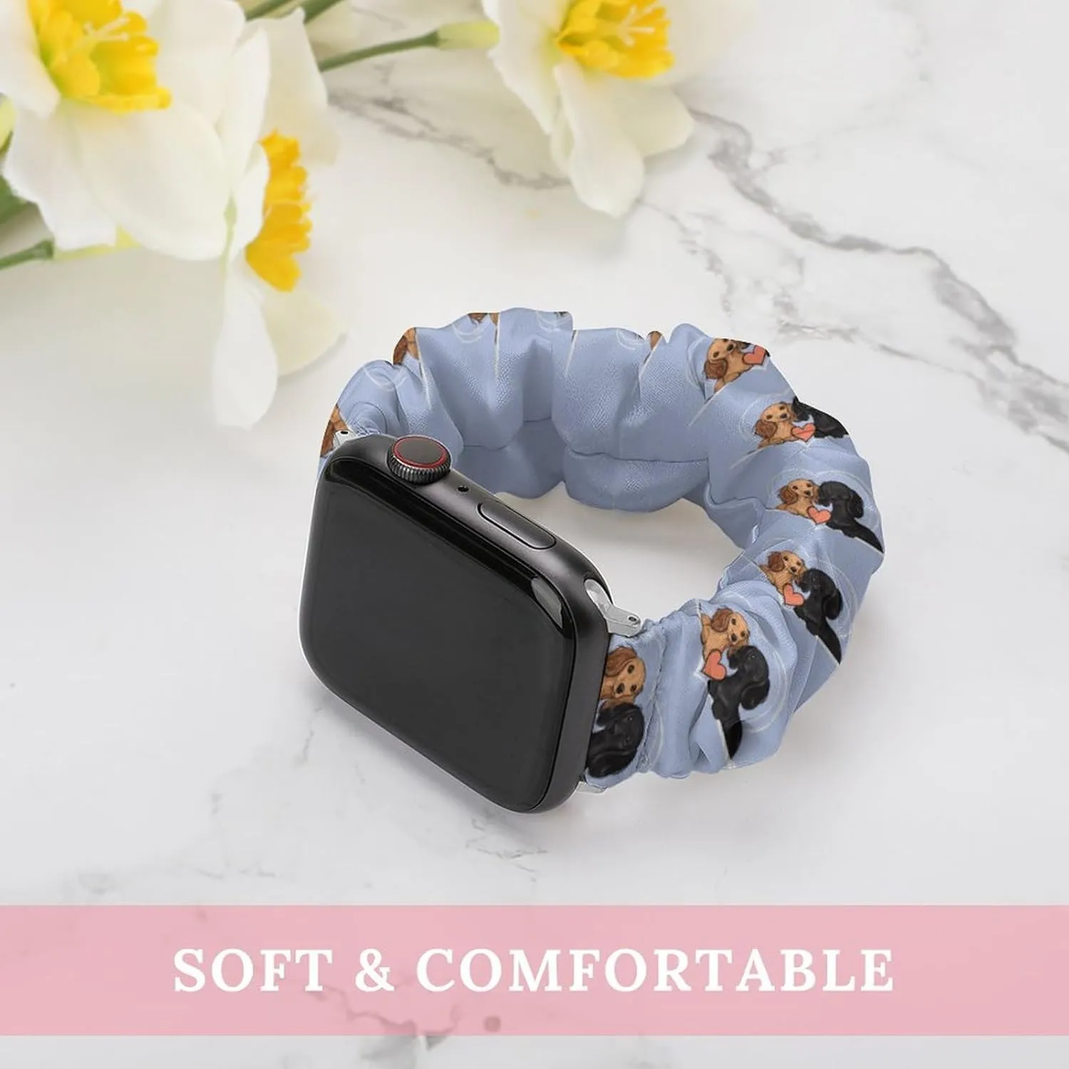 Dachshund Couple Lover Fashion Watch Strap Scrunchies Wristbands Compatible With IWatch Series