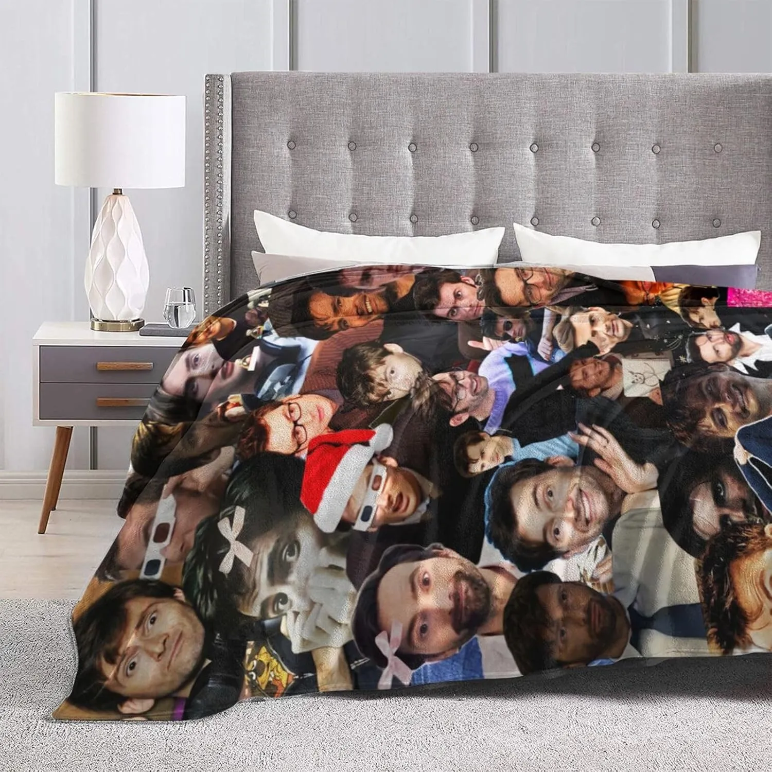David Actors Tennant Throw Flannel Blanket for Bed Sofa Room Couch Camping Car Soft Air Conditioning Blankets for All Seasons 40"x30"