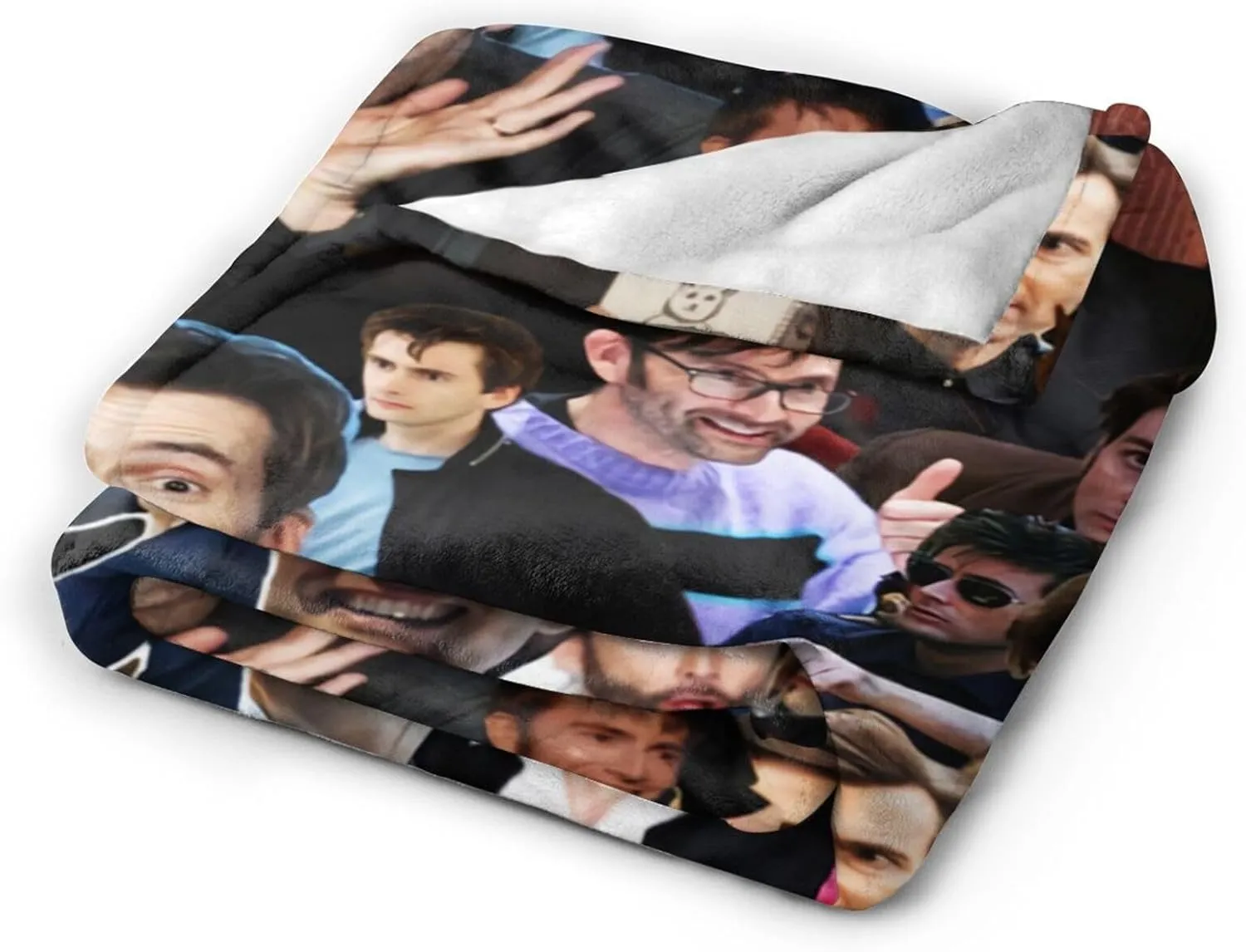 David Actors Tennant Throw Flannel Blanket for Bed Sofa Room Couch Camping Car Soft Air Conditioning Blankets for All Seasons 40"x30"
