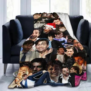 David Actors Tennant Throw Flannel Blanket for Bed Sofa Room Couch Camping Car Soft Air Conditioning Blankets for All Seasons 40"x30"