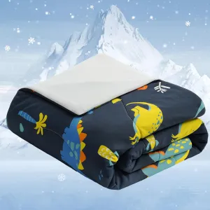 david's kids Throw Cooling Baby Blanket for Hot Sleepers, Q-Max > 0.45 Summer Kids Gift for Boys with Dual-Sided Cooling Fabric, Lightweight, Breathable and Soft Baby Blanket, 50"X60", Dinosaur