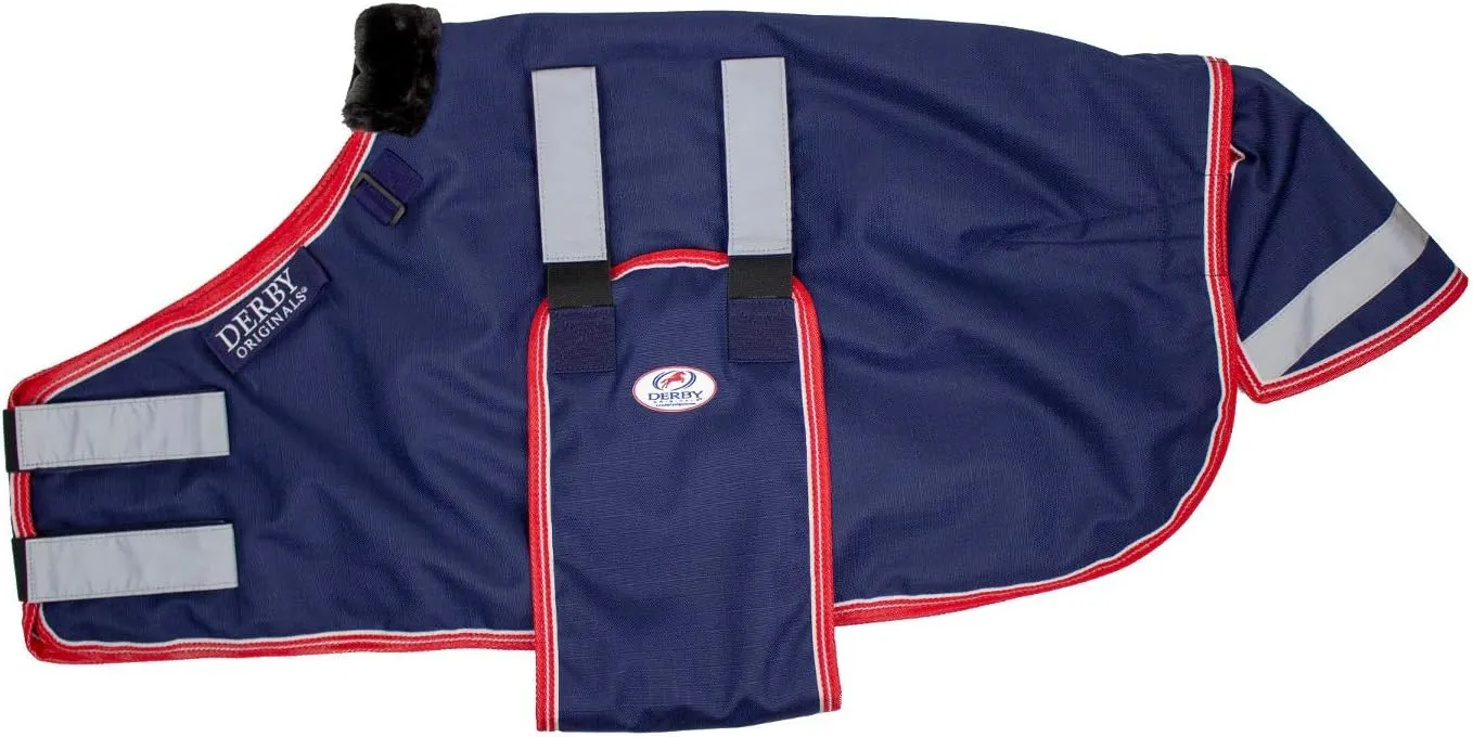 Derby Originals Reflective Safety No Hardware Winter Turnout Blanket for Foals & Mini Horses 1200D Waterproof Ripstop 150g Insulation Triple Layer Breathable 210T Lining
