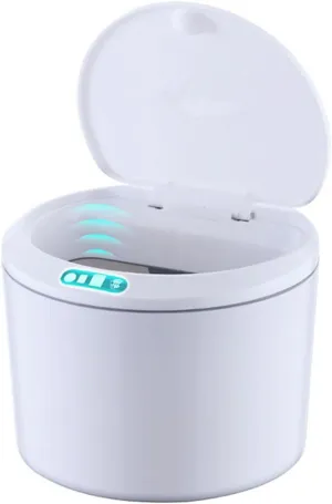 Desktop Sensor Trash Can,Touchless Automatic Mini Waste Basket with Lid Intelligent Induction Electric Garbage Bin for Office Desktop Bedside Table Coffee Bar