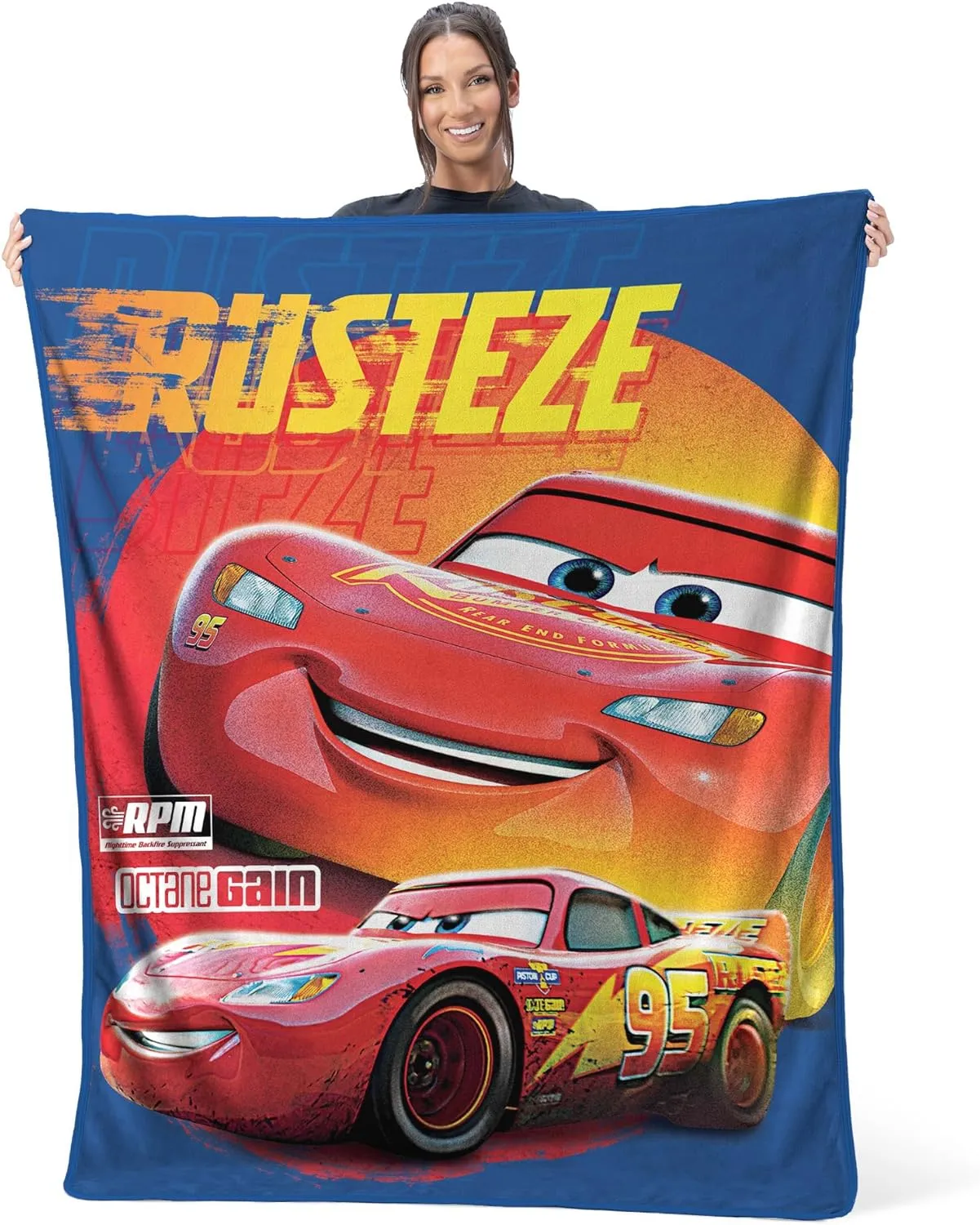 Disney Pixar Cars Character Throw Blanket – Soft and Cozy 46” x 60” Micro Raschel Blanket – Lightweight Plush Ultra Soft Throw for Boys & Girls