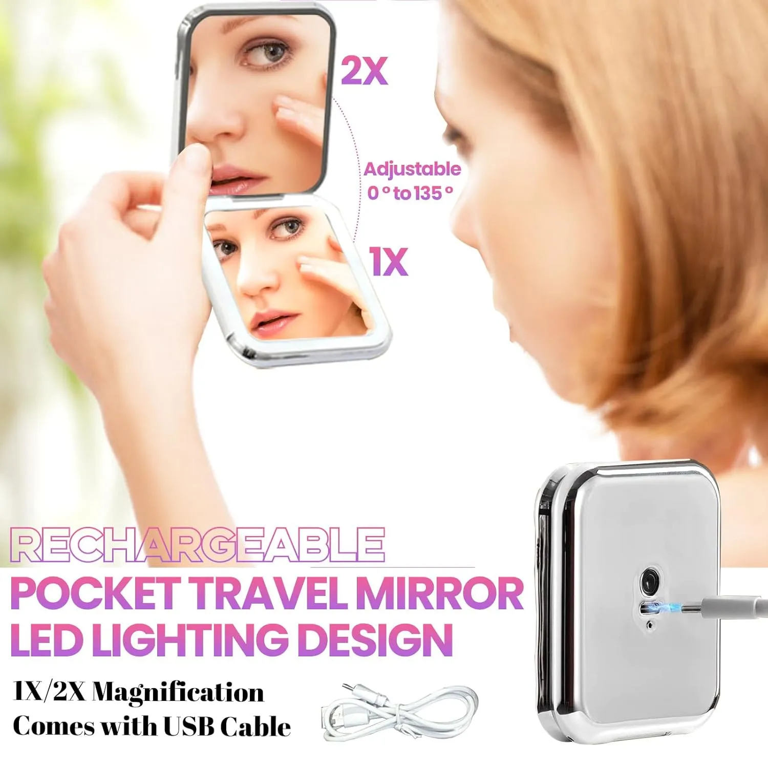 DIY Lash Extension Kit 662pcs Lashes Clusters with Bottom Lashes,1X/2X Magnification Compact Mirror with Light,Lash Bond and Seal,Eyelash Remover Tweezers Applicator Mascara Brush