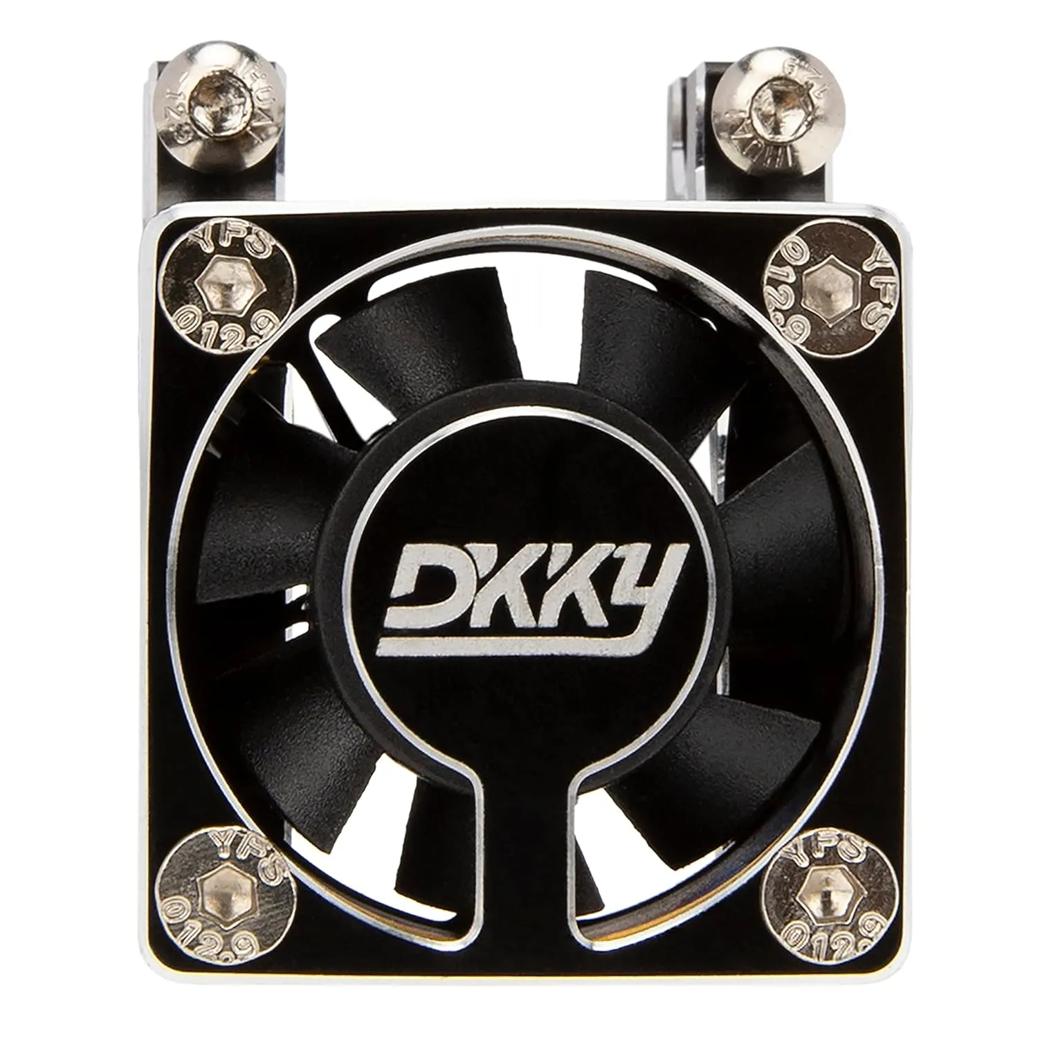 DKKY RC Motor Cooling Fan Heatsink 40-43mm Adjustable for Arrma Axial Traxxas 1/8 1/10 RC Crawler Car 4274 4068 4268 with 42mm Motor (Black Gold)
