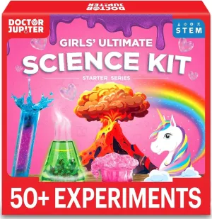 Doctor Jupiter Girls’ Ultimate Science Kit for Girls Ages 8-12| Birthday Gift Ideas for 8-9-10-11-12 Year Old Girl| STEM Learning & Educational Toys| 50  Experiments Ultimate Starter Series