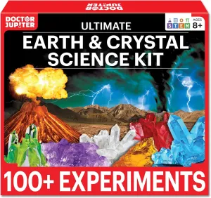 Doctor Jupiter STEM Science Kit - 100  Experiments| Birthday Gift Ideas, Toys for Boys & Girls Ages 7-8-9-10-11-12 Year Old| Volcano Kit, Crystal Growing for Kids - Amazon Exclusive