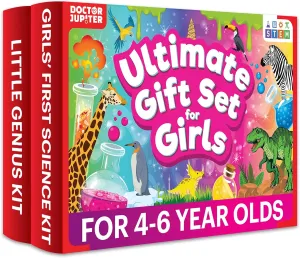 Doctor Jupiter Ultimate Gift Set for Girls| Set of Girl’s First Science Kit, Little Genius Kit for 4-6 Year Olds| Girl Birthday Gifts| STEM Learning & Education Toys for Kids Ages 4,5,6