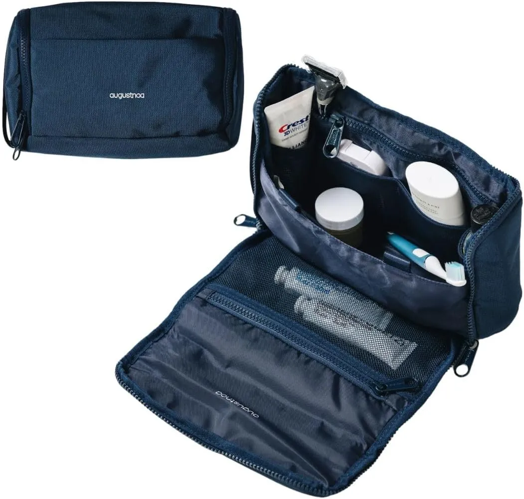 Dopp Kit for Men | Travel Toiletry Bag with 11 Pockets & Expandable Side Compartments | Water-Resistant, Eco-Friendly Recycled Material | Compact, Lightweight & Perfect for Travel Essentials