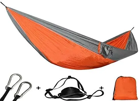 Double Hammock - Lightweight Parachute Portable Hammocks for Outdoor, Hiking, Travel, Backpacking, Beach, Yard.