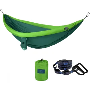 Double Inflatable Hammock, Neck Protection Design, can Prevent Rollover, 106 * 55 inches (Dark Green)