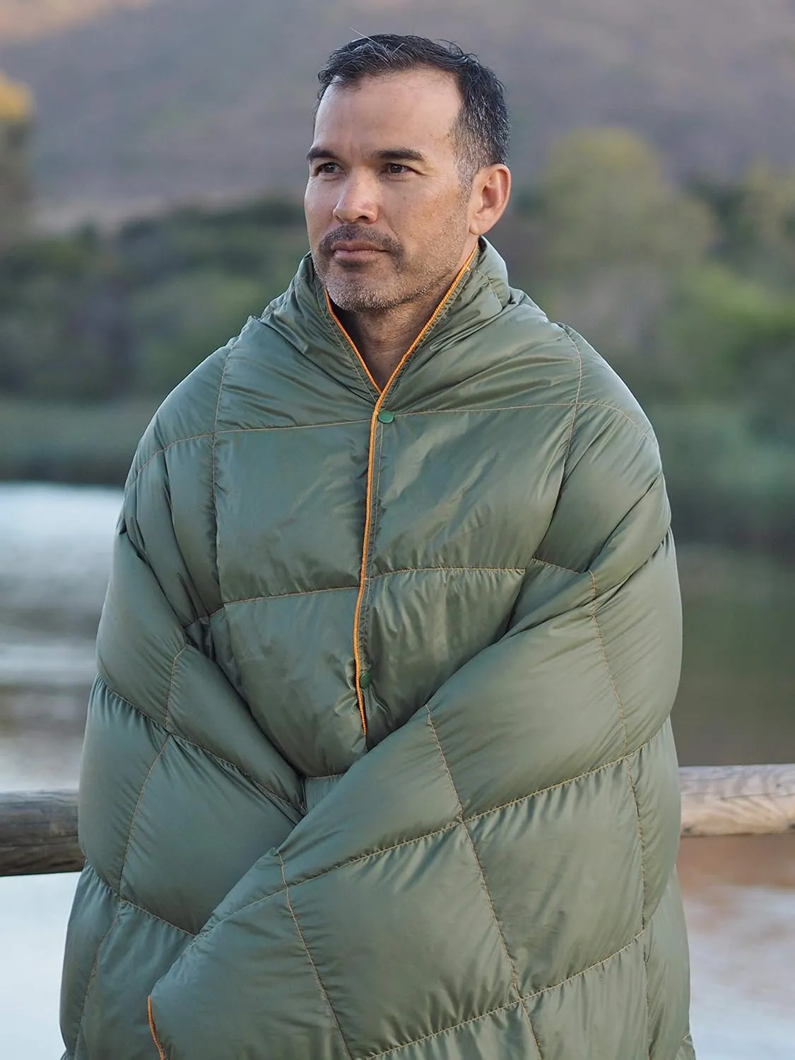 Down Camping Blanket - Puffy, Packable, Lightweight and Warm | Ideal for Outdoors, Travel, Stadium, Festivals, Beach, Hammock | 650 Fill Power Water-Resistant Backpacking Quilt