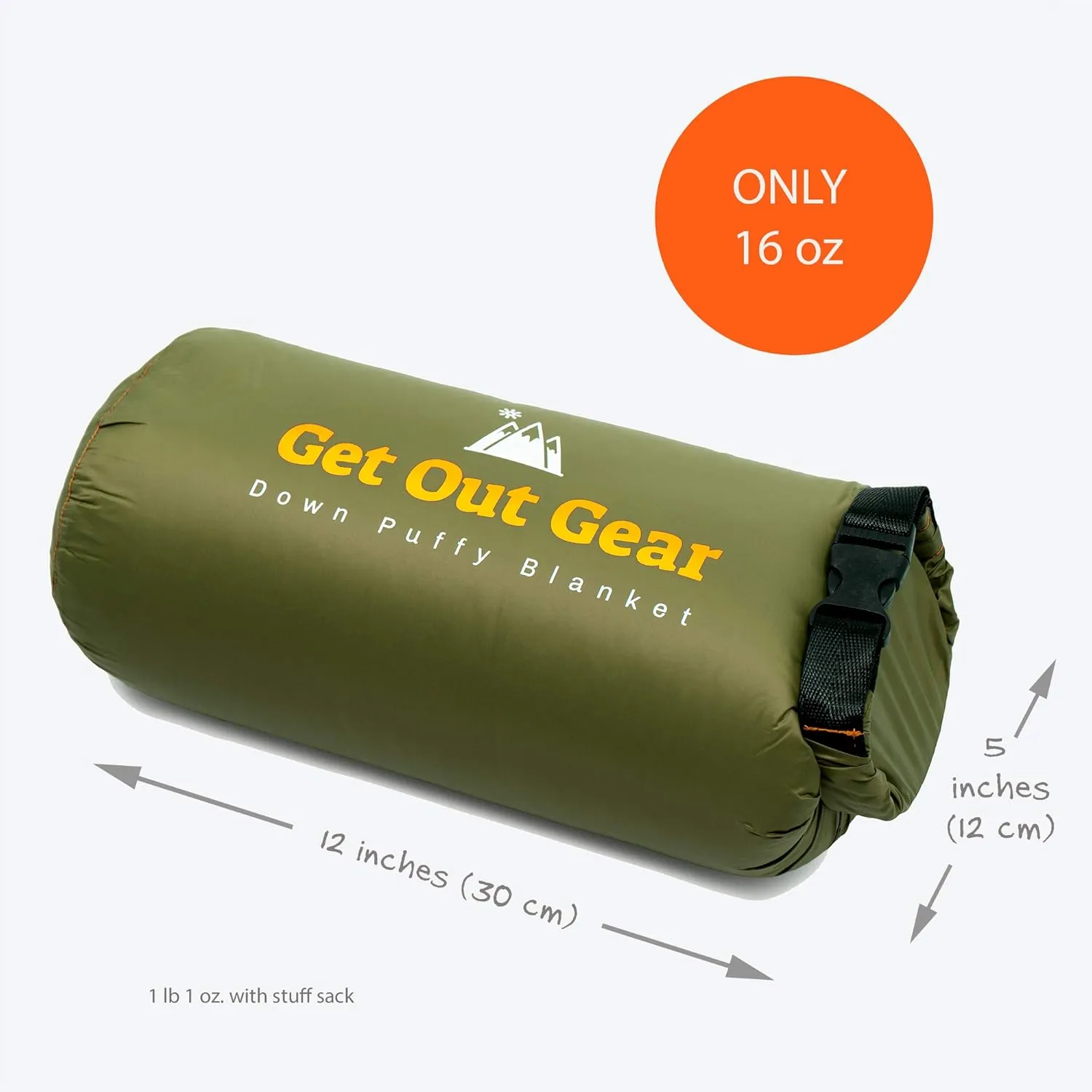 Down Camping Blanket - Puffy, Packable, Lightweight and Warm | Ideal for Outdoors, Travel, Stadium, Festivals, Beach, Hammock | 650 Fill Power Water-Resistant Backpacking Quilt