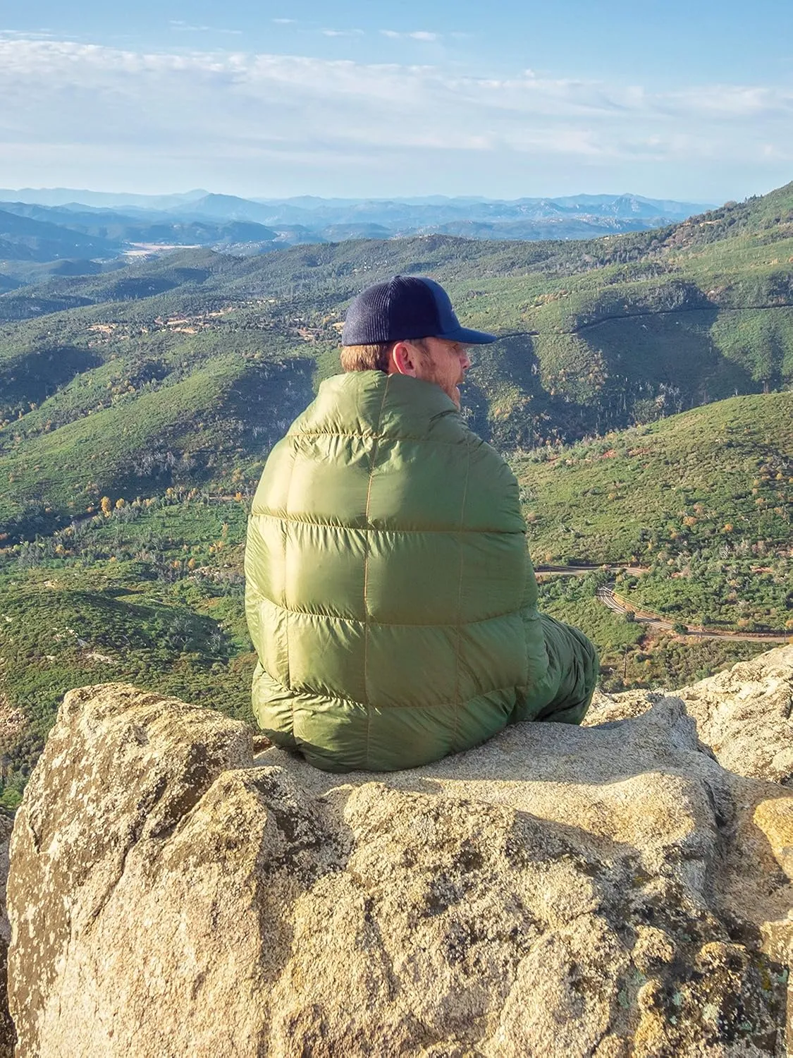 Down Camping Blanket - Puffy, Packable, Lightweight and Warm | Ideal for Outdoors, Travel, Stadium, Festivals, Beach, Hammock | 650 Fill Power Water-Resistant Backpacking Quilt