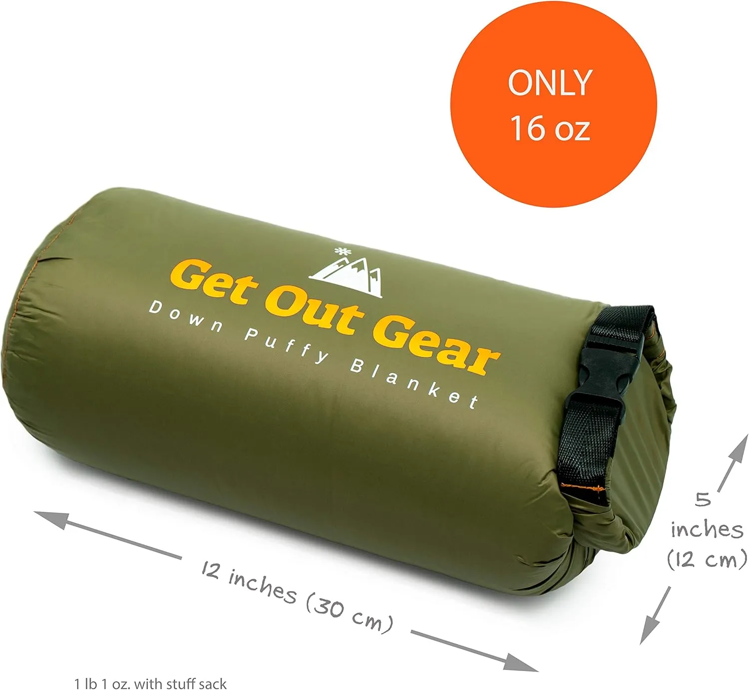Down Camping Blanket - Puffy, Packable, Lightweight and Warm | Ideal for Outdoors, Travel, Stadium, Festivals, Beach, Hammock | 650 Fill Power Water-Resistant Backpacking Quilt