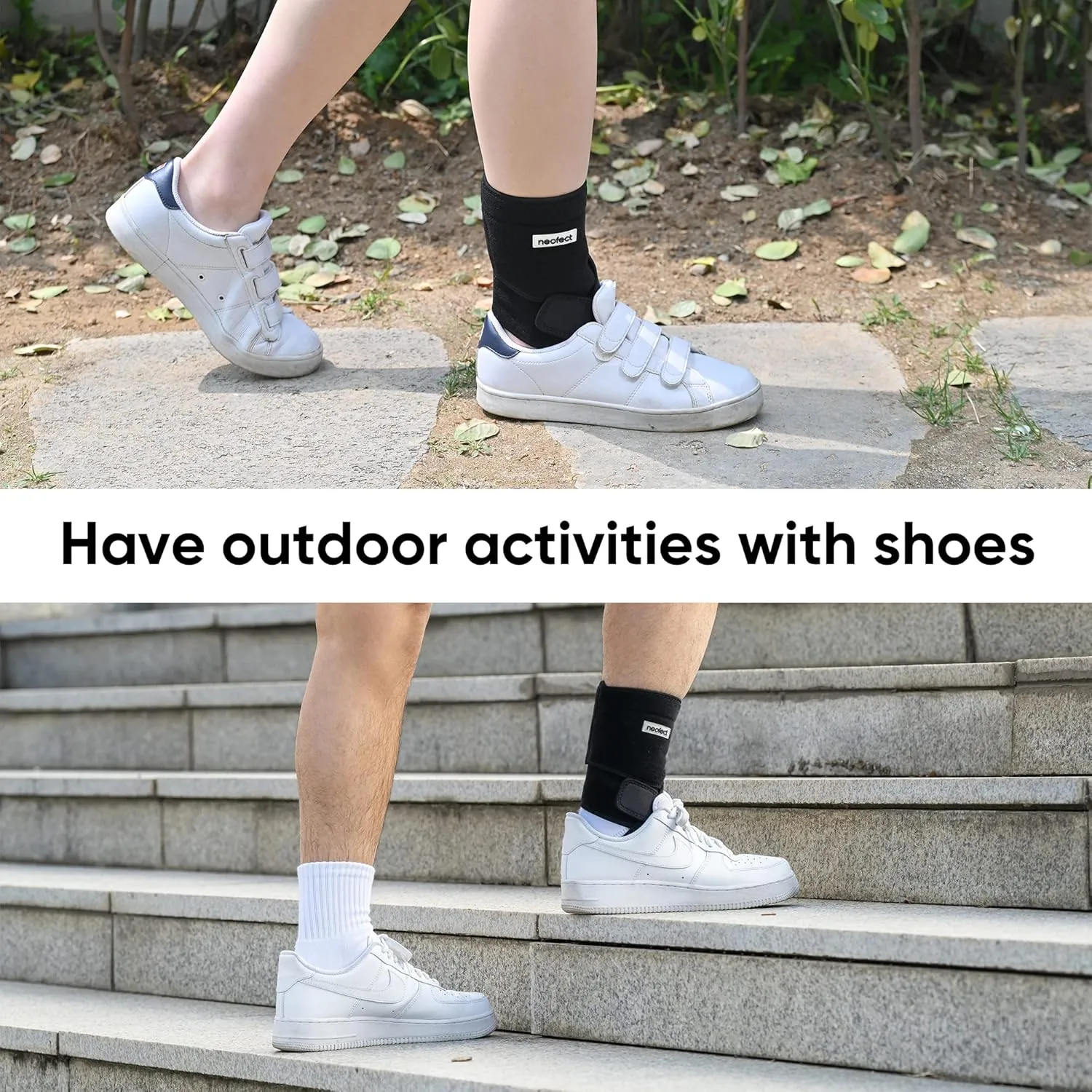 Drop Foot Brace - Adjustable AFO Ankle Brace for Walking & Stroke Recovery, Breathable Material for Ankle and Foot Support, Comfortable Design (Large/Left)