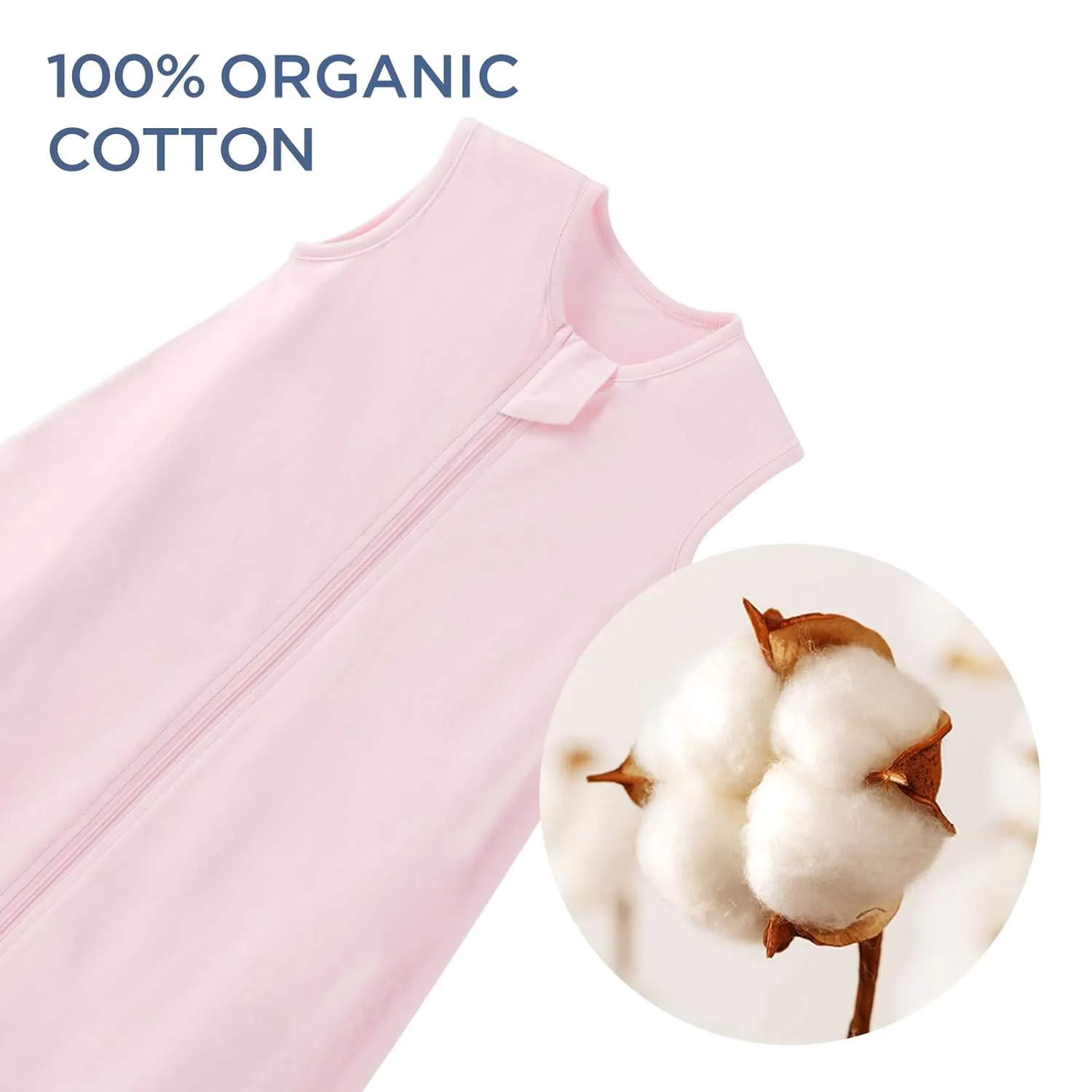 Duomiaomiao 3 Pack Baby Sleep Sack 100% Organic Cotton Lightweight Breathable Comfy Toddler Sleeping Sack (0.5tog Flowers, Medium)