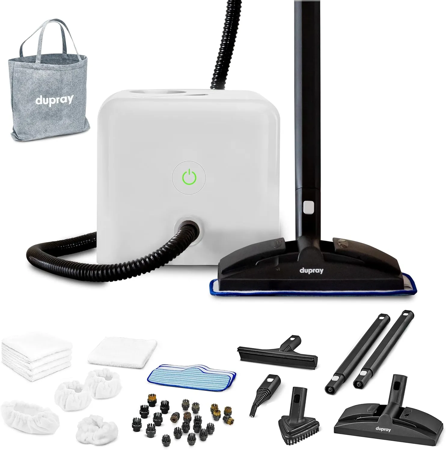 Dupray Neat Steam Cleaner with 40-Piece Accessory Kit, Powerful, chemical-free cleaning for floors, cars, tiles, grout, and more, offering deep cleaning performance