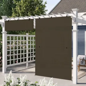 E&K Sunrise 4'W x 6'H Foldable Outdoor Sun Shade Cordless Blinds UV Block Exterior Sun Screen for Patio Porch Backyard Gazebo Deck Pergola (Brown)