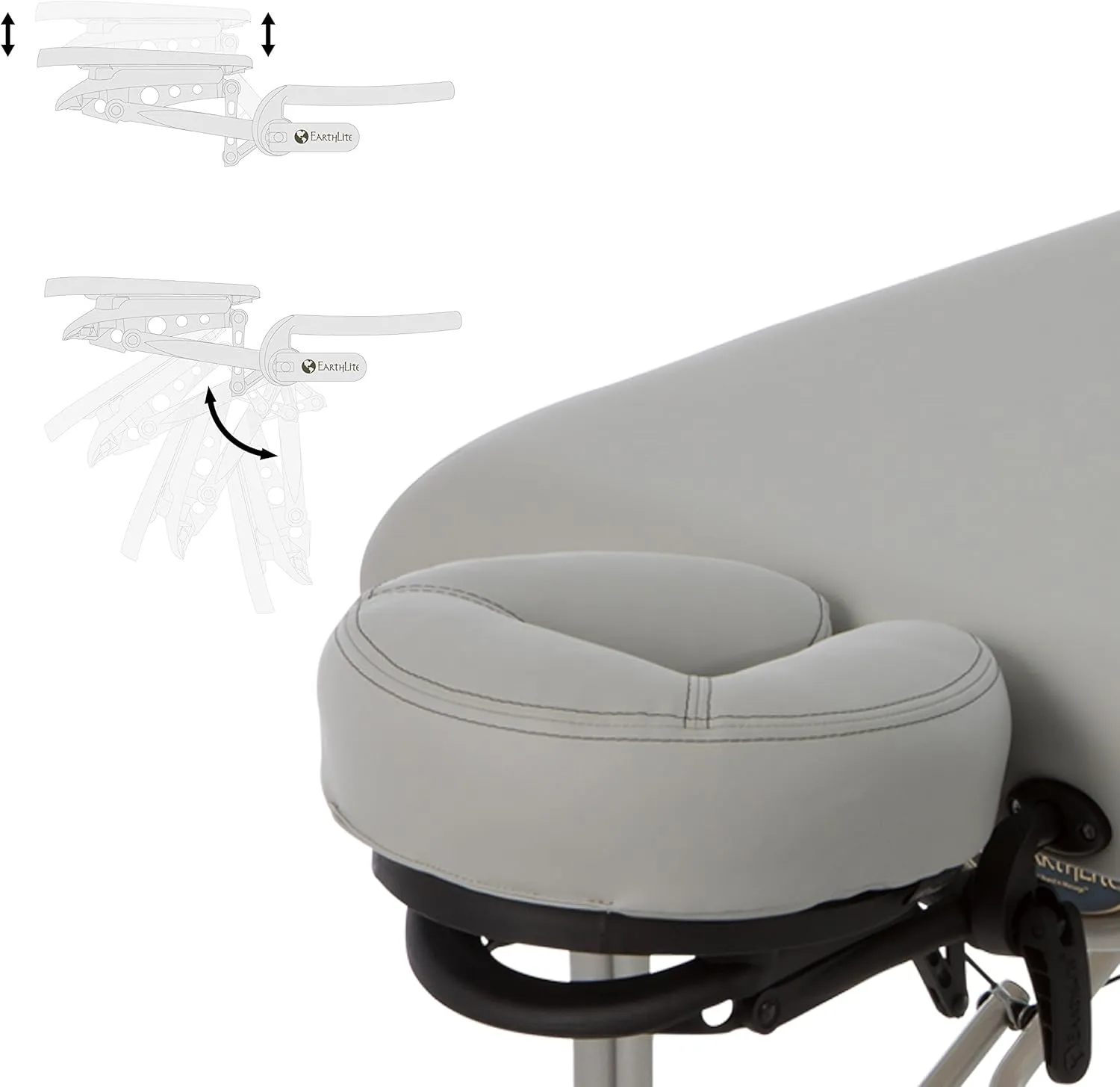 EARTHLITE Portable Massage Table LUNA - Ultra-Lightweight, Patented Aluminum Reiki Frame incl. Flex-Rest Face Cradle & Carry Case (29lb)