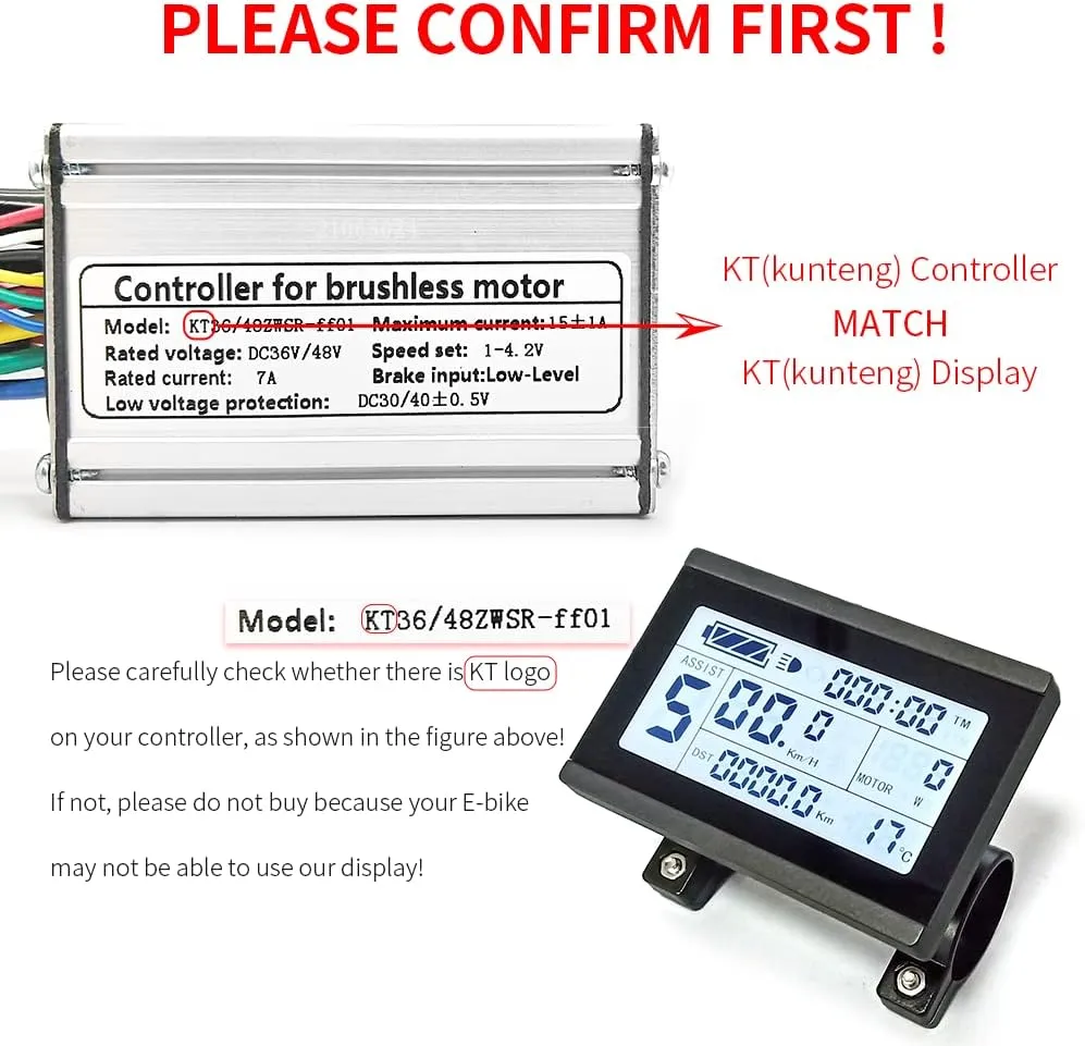 Ebike LCD Display Meter KT-LCD3 24V 36V 48V 52V Electric Bike Conversion Kit Display for KT Controller
