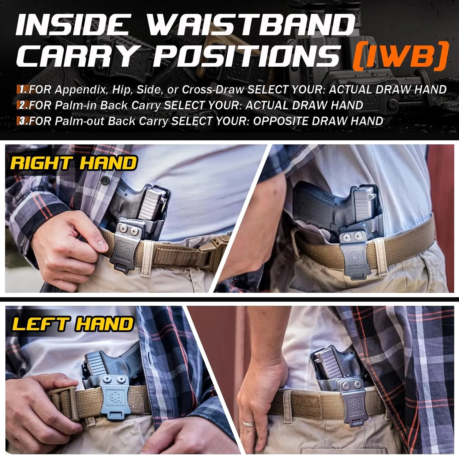 EC9S Holster LC9S Holster IWB Kydex for Ruger EC9S / LC9S / LC9 / LC380 Pistol – Inside Waistband Concealed Carry – Adjustable Cant & 'Posi-Click' Retention – No Wear - No Jitter - Made in USA