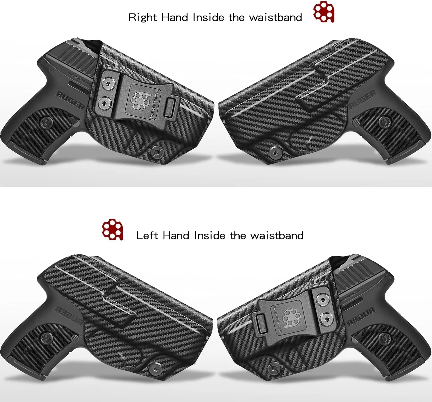 EC9S Holster LC9S Holster IWB Kydex for Ruger EC9S / LC9S / LC9 / LC380 Pistol – Inside Waistband Concealed Carry – Adjustable Cant & 'Posi-Click' Retention – No Wear - No Jitter - Made in USA
