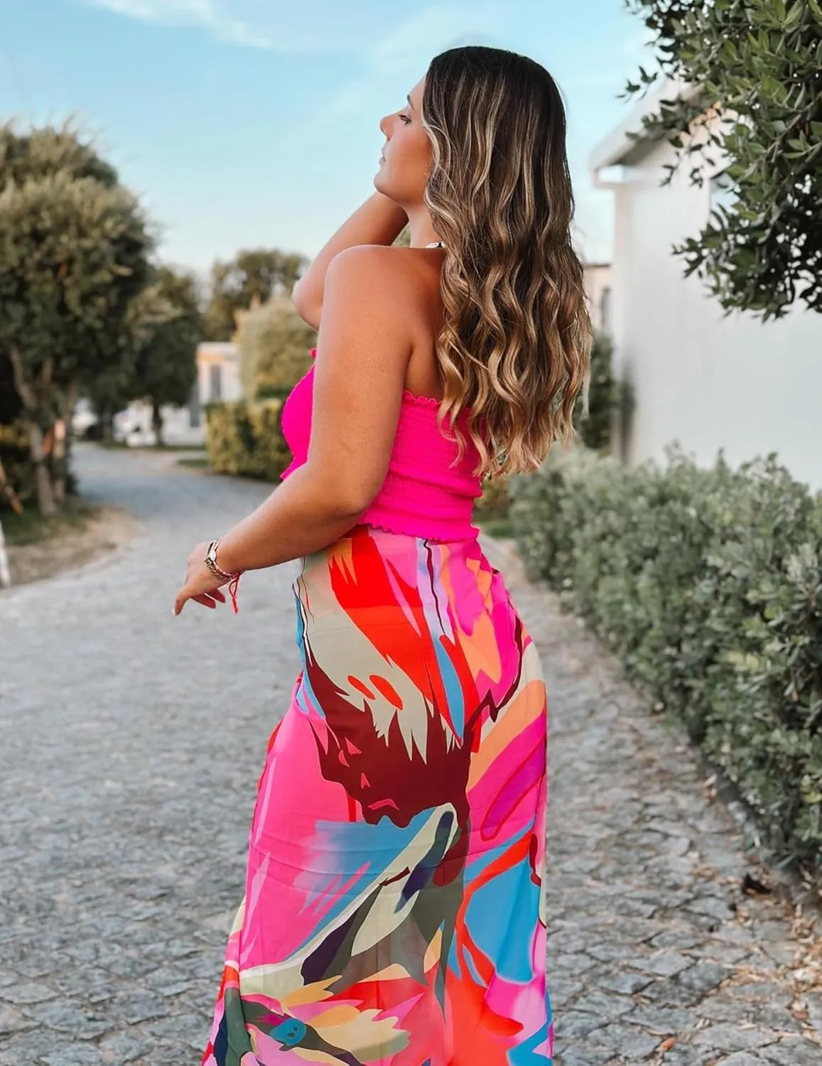 Ekouaer Women Sarong Swimsuit Coverups Chiffon Long Bikini Wraps Sheer Beach Bathing Suit Cover Up