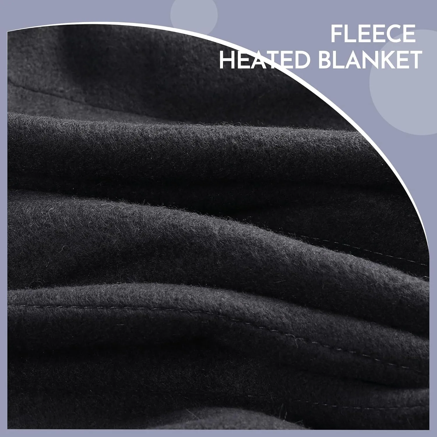 Electric Heated Blanket 72" x 84" Full Size Soft Fleece Heated Blanket, 4 Heating Levels ＆ 10 Hours Auto Off, Faster ＆ Warmer - Dark Grey