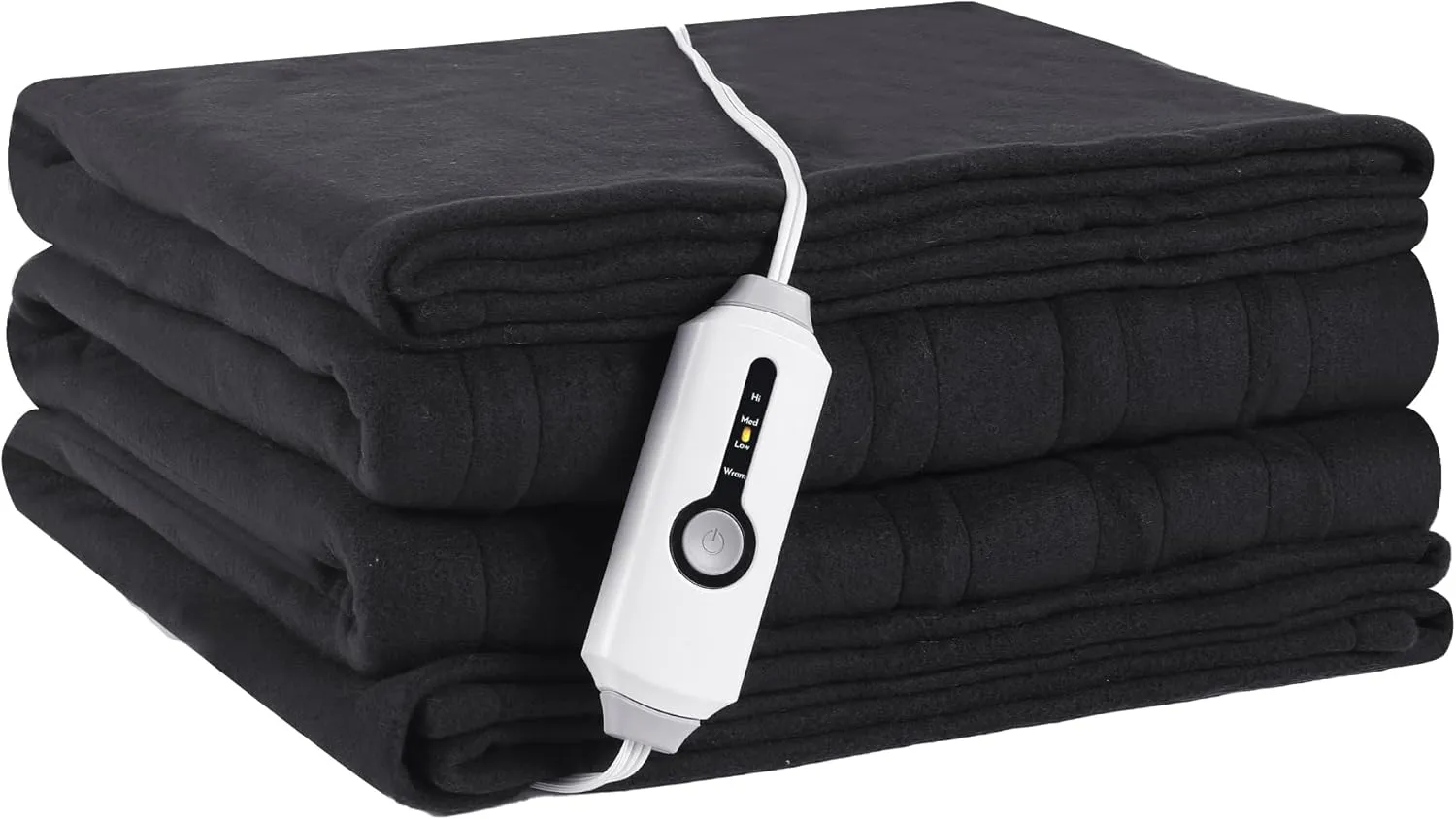 Electric Heated Blanket 72" x 84" Full Size Soft Fleece Heated Blanket, 4 Heating Levels ＆ 10 Hours Auto Off, Faster ＆ Warmer - Dark Grey