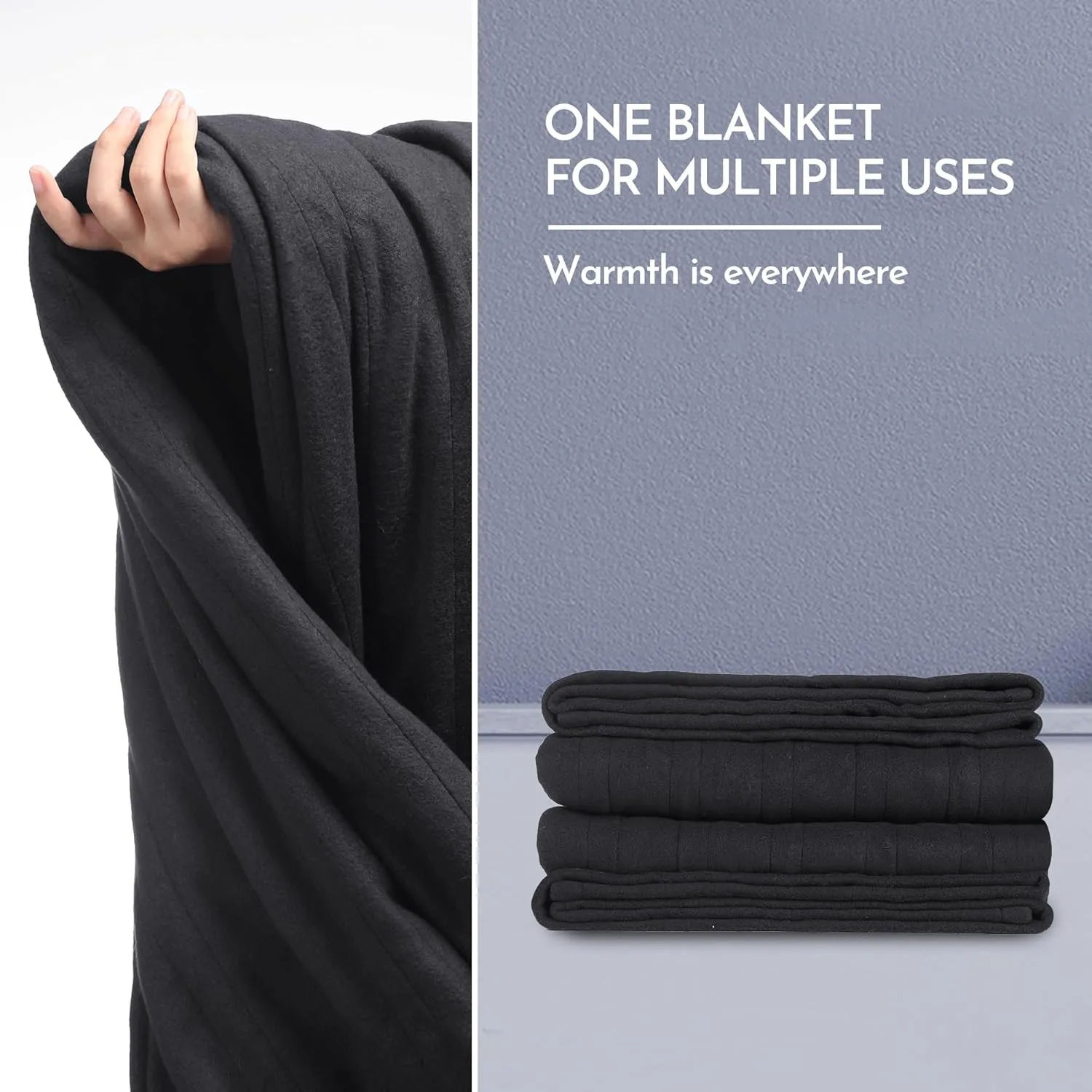 Electric Heated Blanket 72" x 84" Full Size Soft Fleece Heated Blanket, 4 Heating Levels ＆ 10 Hours Auto Off, Faster ＆ Warmer - Dark Grey